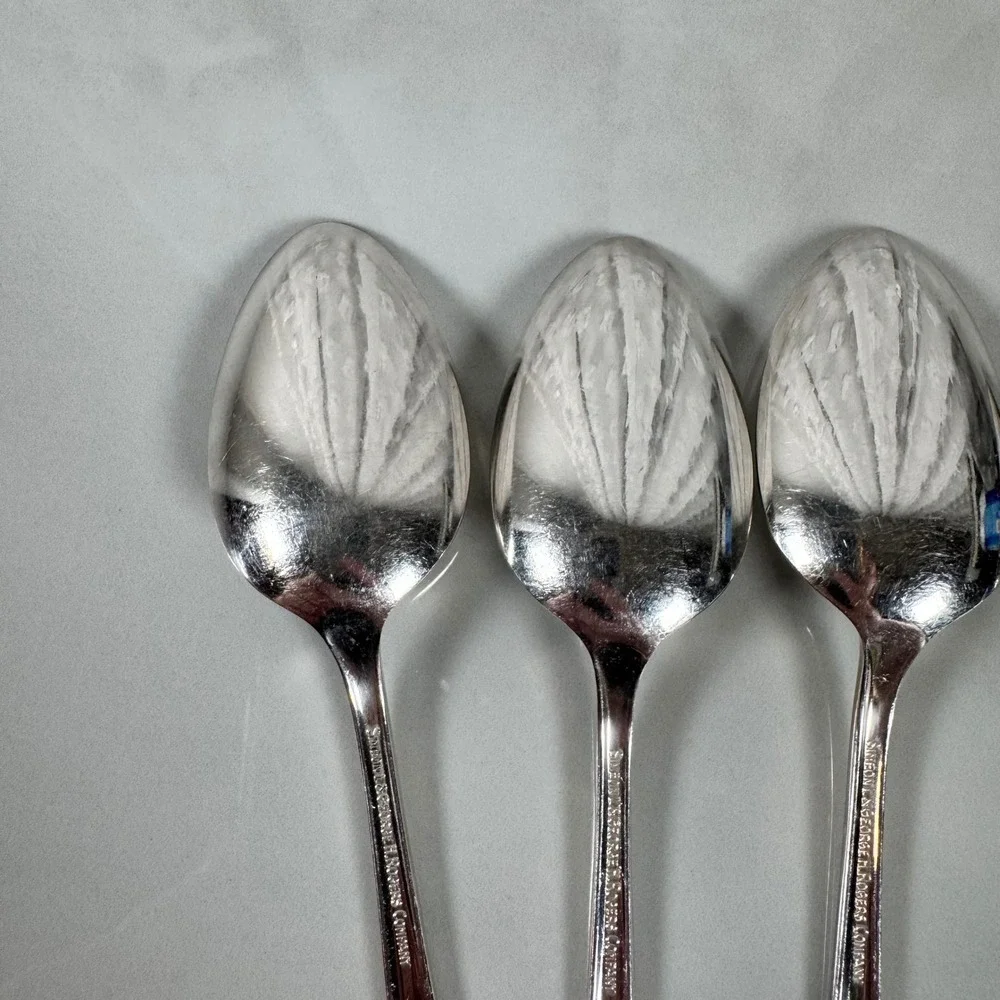 Set of 4 Oneida Simeon L & George‎ H Rogers Silver Plated Teaspoons Lot 2